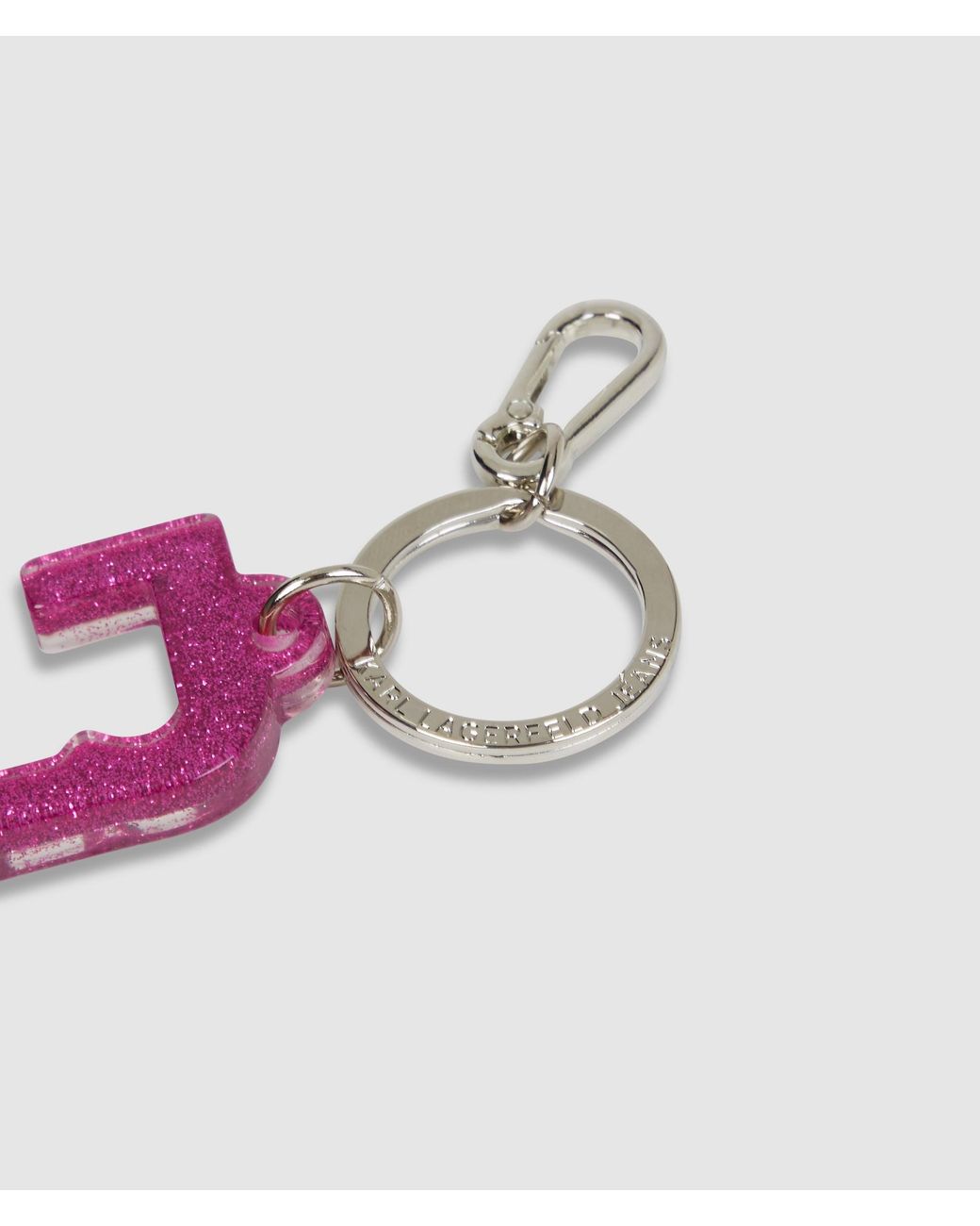 KL Jeans Pink Glitter Keychain