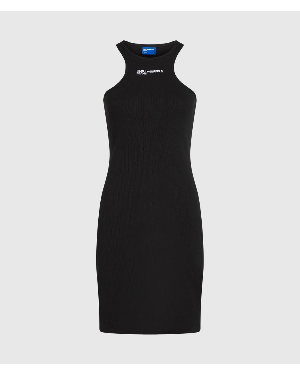 KL Jeans Black Ribbed Racer Dress