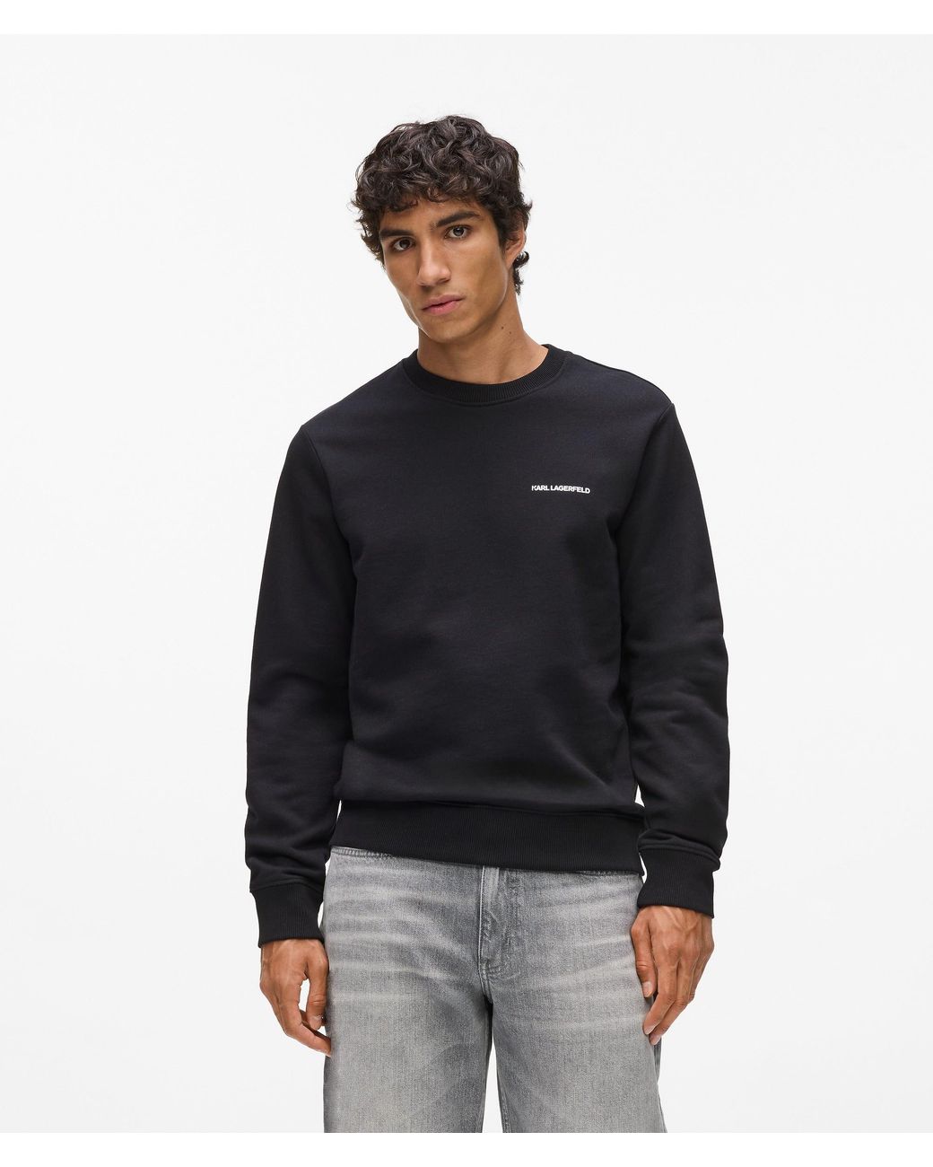 Karl Lagerfeld Blue Rue St-Guillaume Regular-Fit Sweatshirt for men