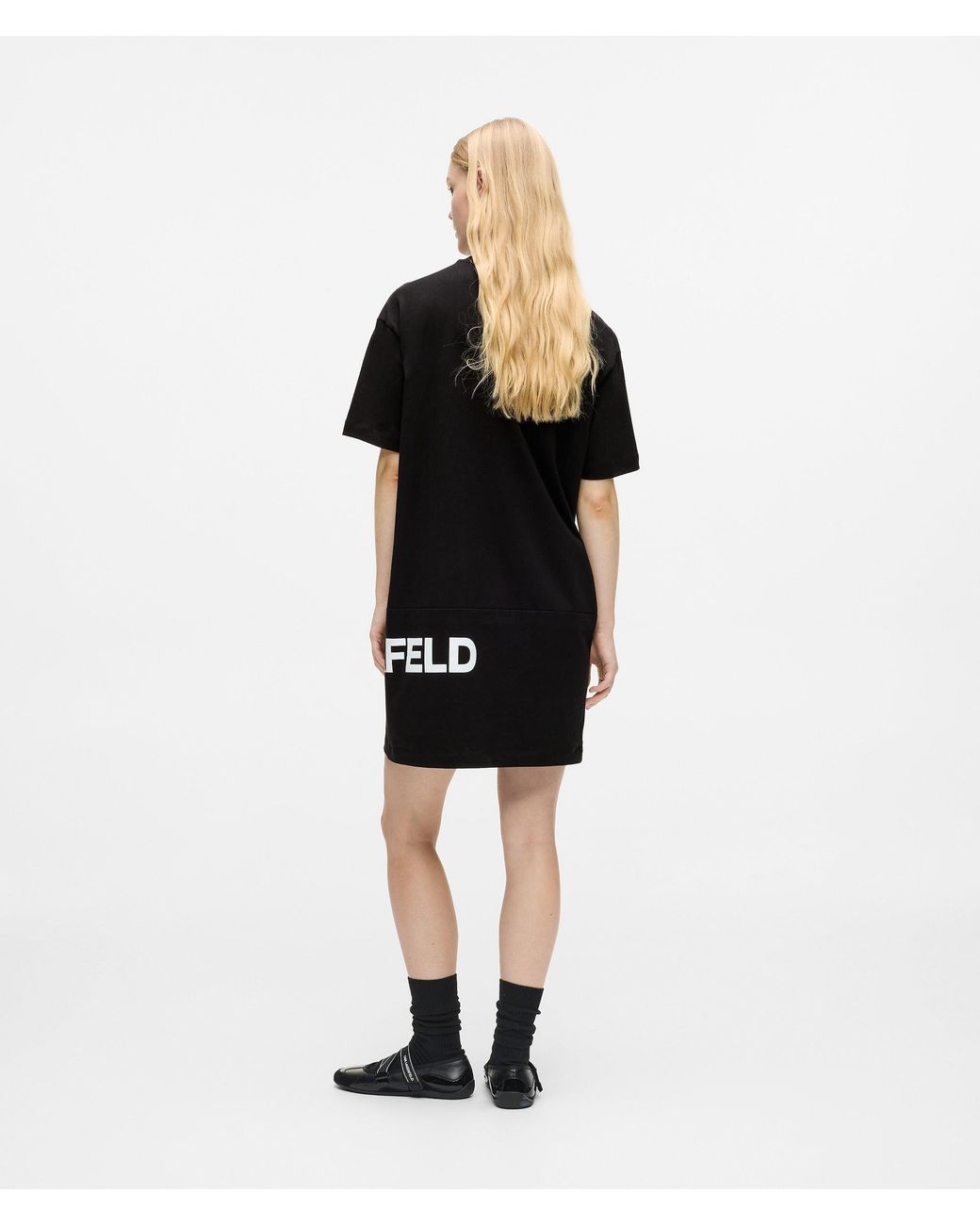 KL Jeans Black Logo T-Shirt Dress