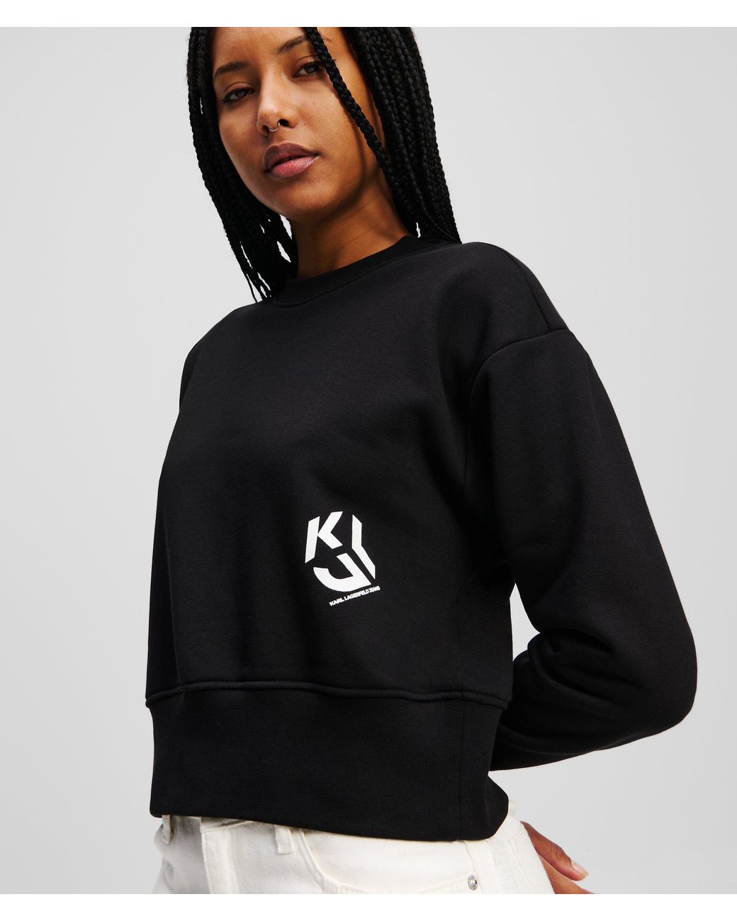 KL Jeans Black Monogram Sweatshirt