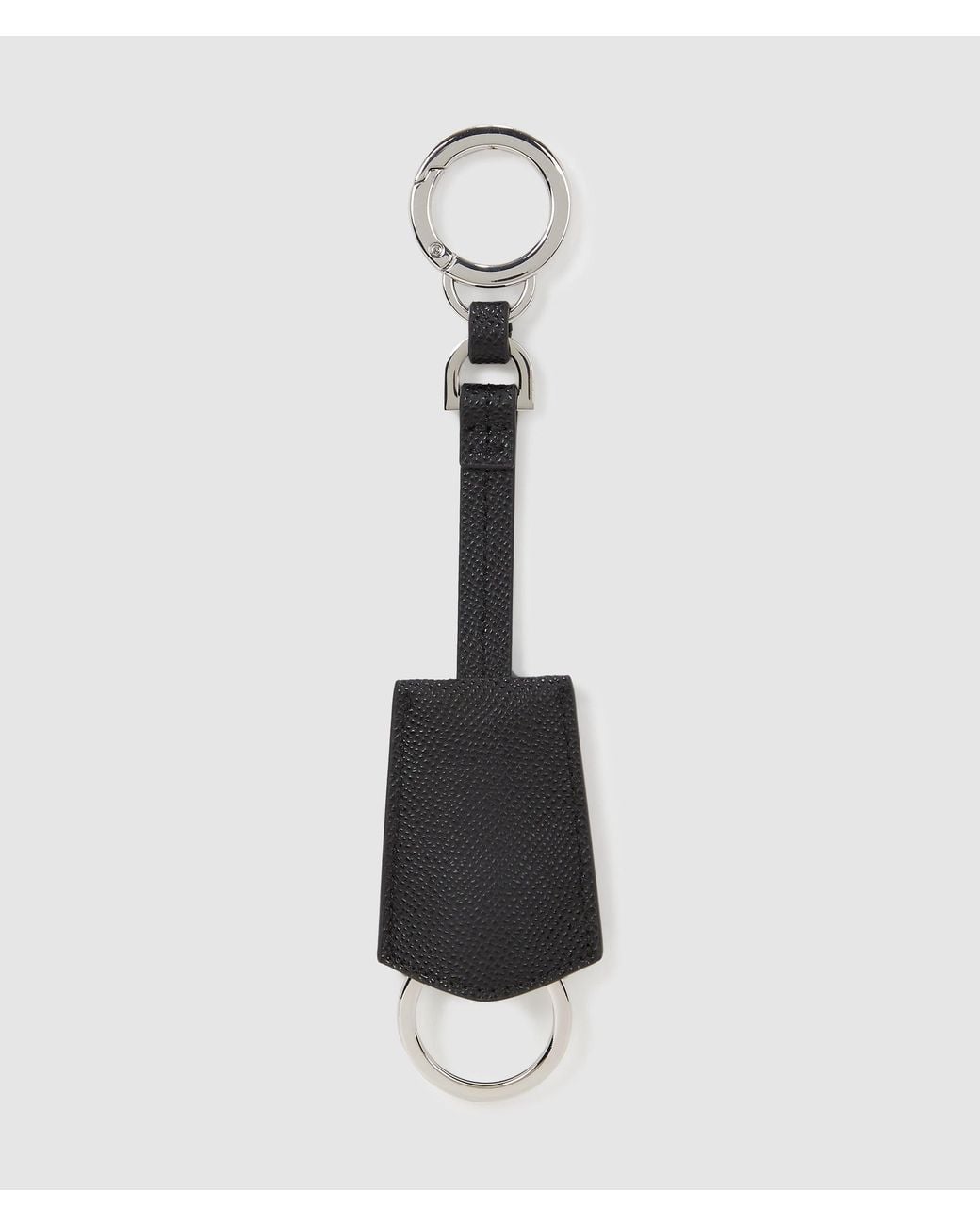 Karl Lagerfeld White K/Monogram Leather Keychain for men