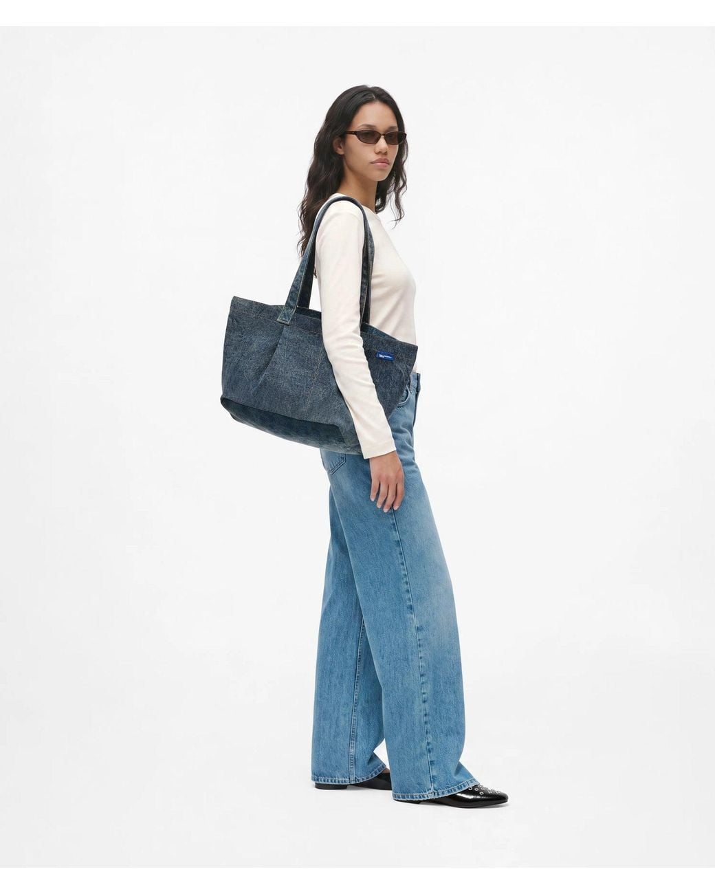 KL Jeans Blue Denim Buckle Strap Shopper