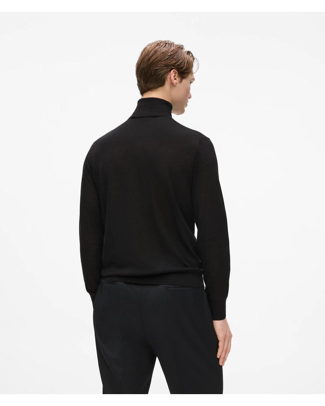 Karl Lagerfeld Black Kl Studio Turtleneck Sweater for men
