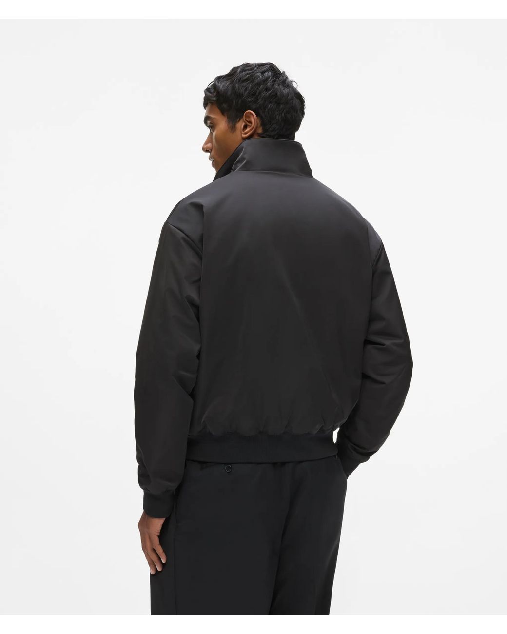 Karl Lagerfeld Black Zip-Up Blouson Jacket for men