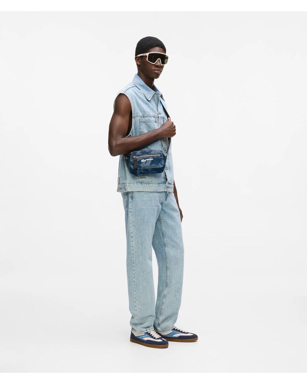 Sac Caméra Monogram En Denim, Homme, Taille KL Jeans pour homme en coloris Blue