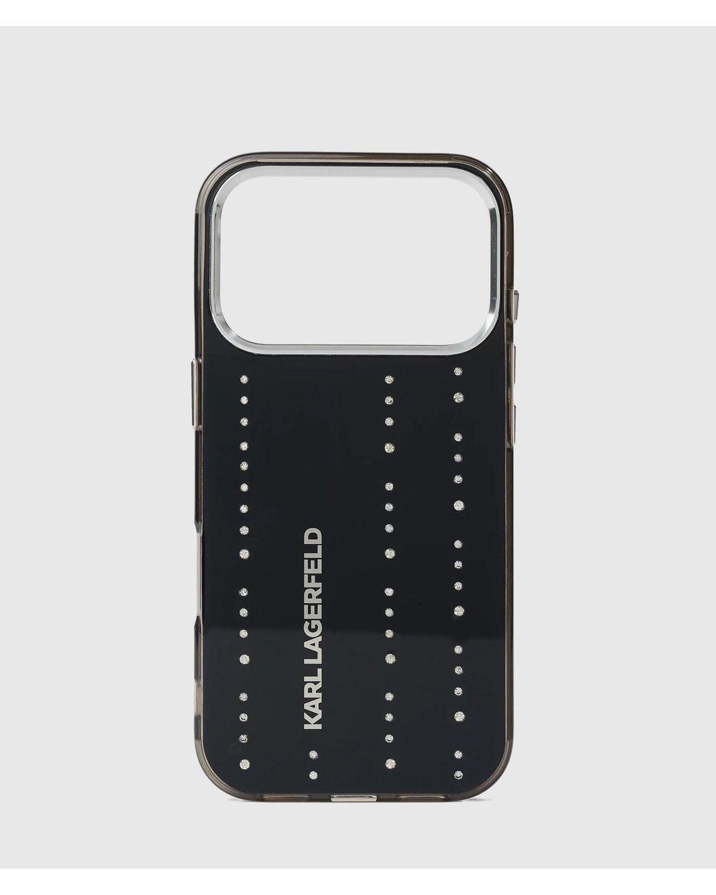Karl Lagerfeld Black Glitter Rhinestone Iphone 17 Pro Case