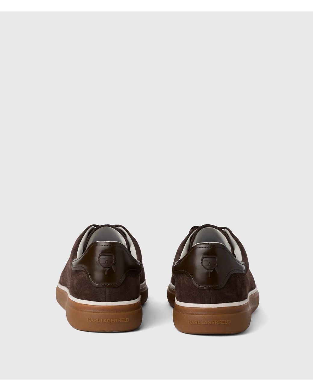 Karl Lagerfeld Brown Ikon Nft Kane Suede Sneakers for men