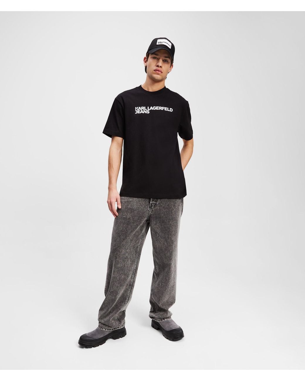 KL Jeans Black Logo T-Shirt for men