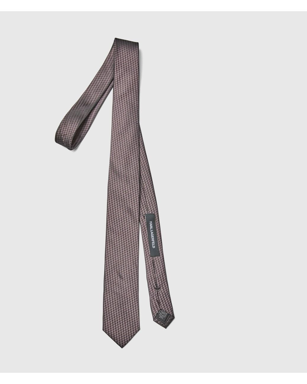 Karl Lagerfeld White Geometric Tie for men