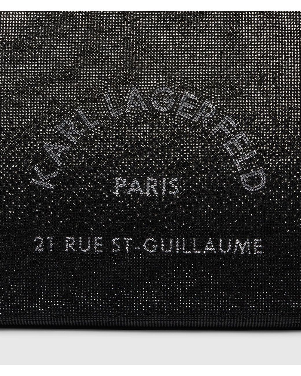 Karl Lagerfeld Black Rue St-Guillaume Rhinestone Medium Square Tote Bag