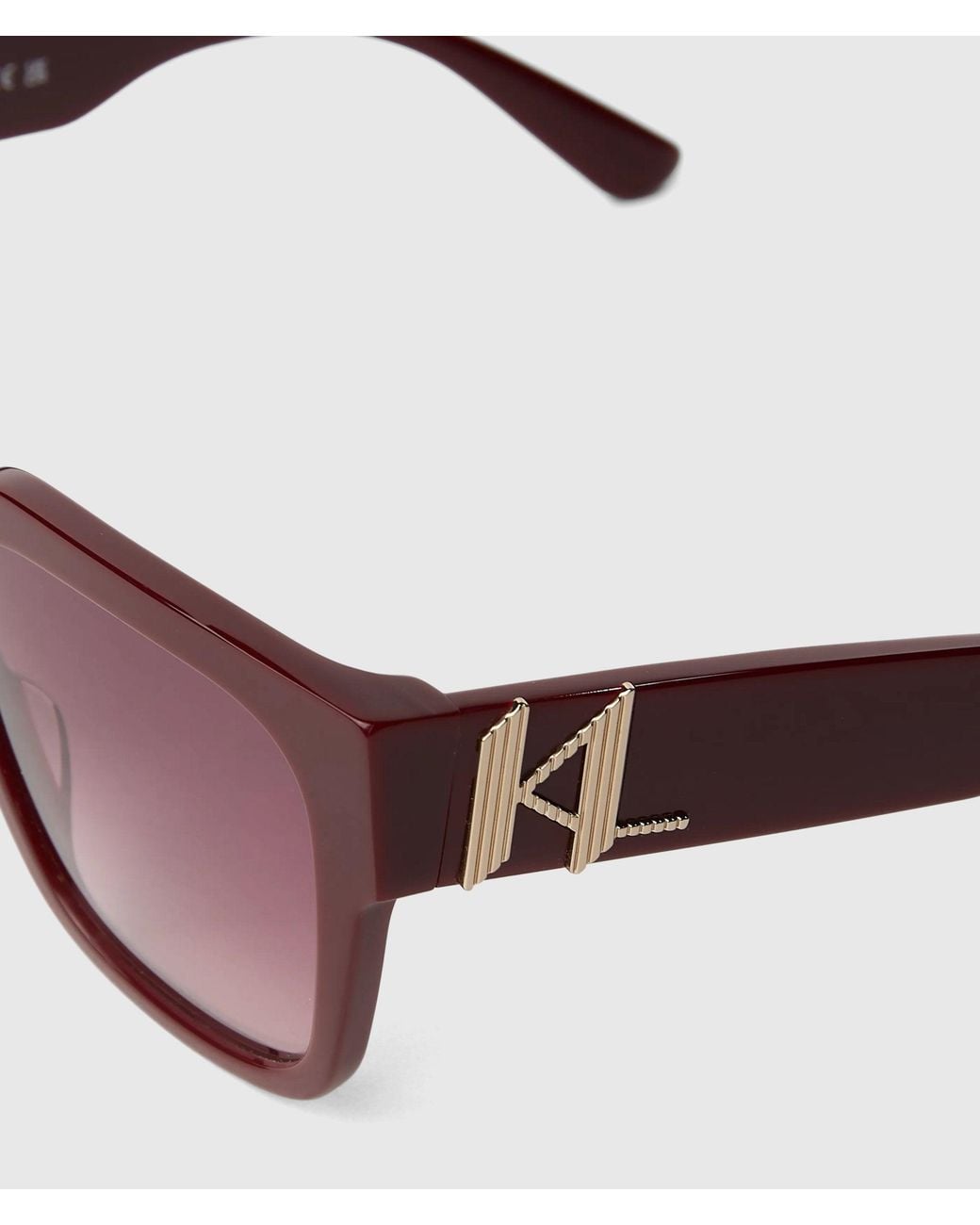 Karl Lagerfeld Pink Monogram Square Sunglasses