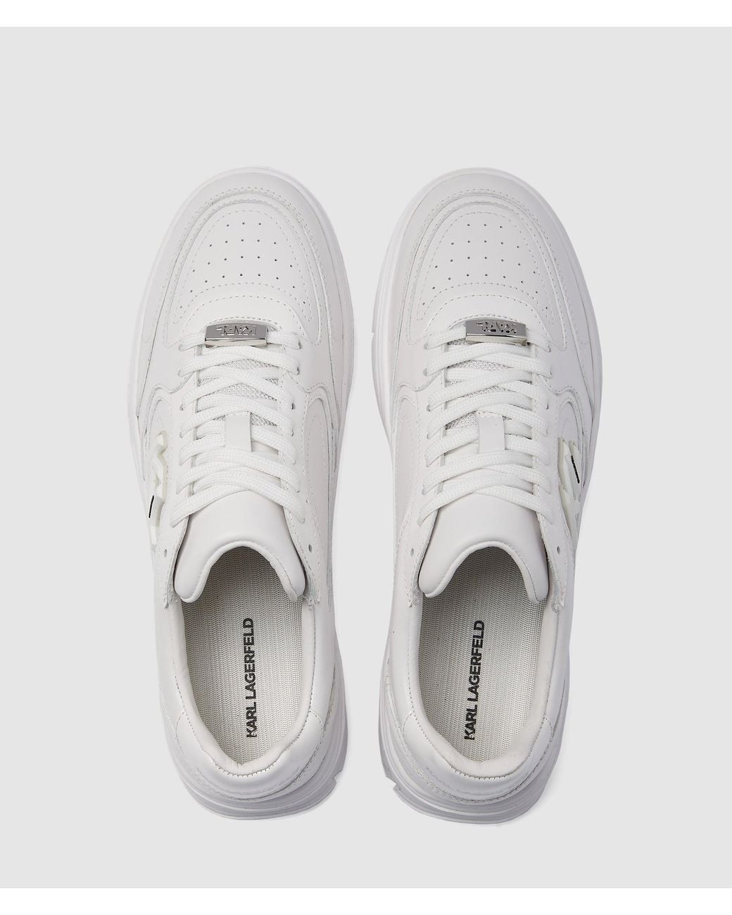 KL Jeans White Kourtney Monogram Sneakers
