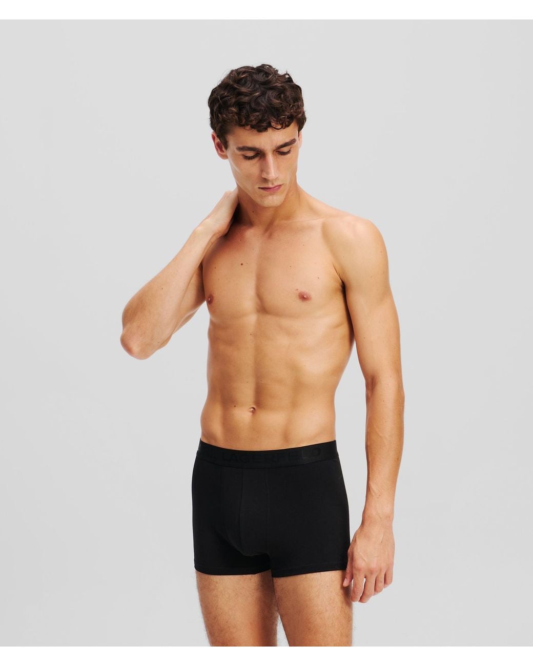 Karl Lagerfeld Black Tonal Logo Trunks – 3-Pack for men