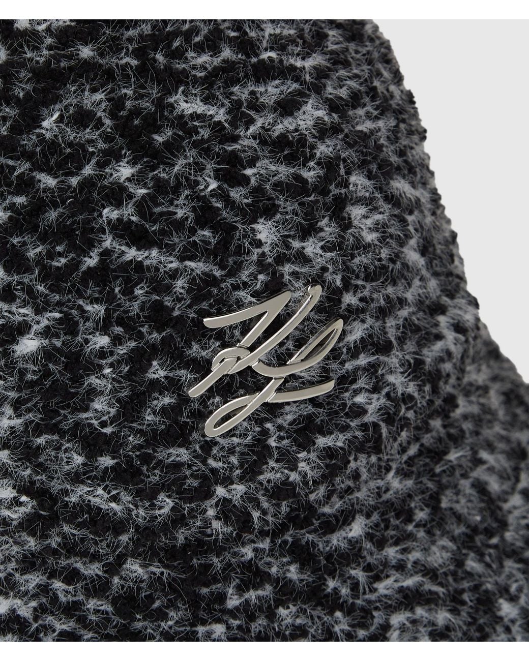 Karl Lagerfeld Black K/Autograph Boucle Bucket Hat