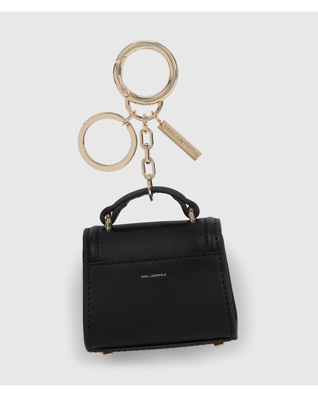 Karl Lagerfeld White K/Autograph Bag Keychain