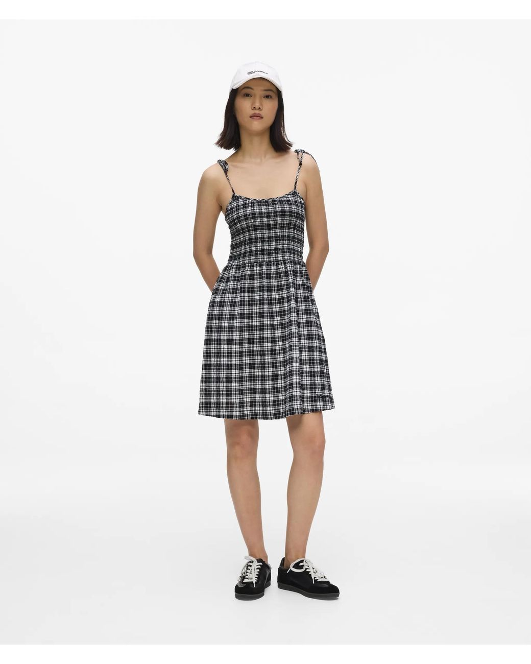 KL Jeans Blue Checked Strappy Dress, Multicoloured
