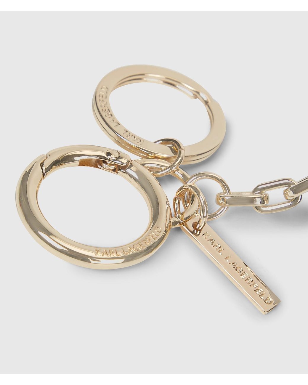 Karl Lagerfeld White K/Autograph Bag Keychain