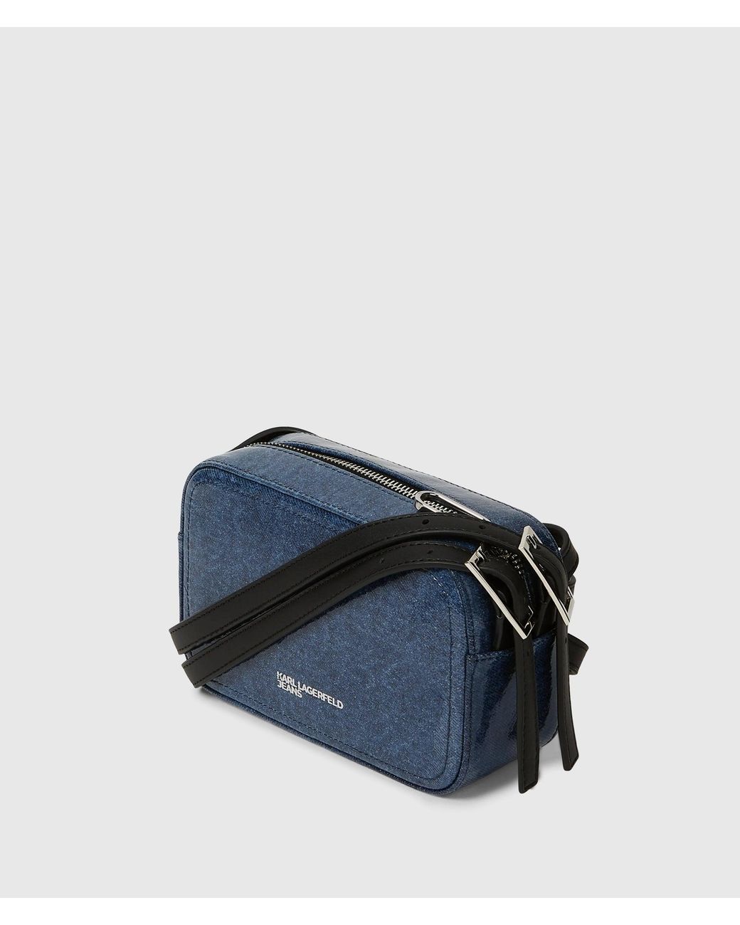 KL Jeans Blue K Logo Denim Camera Bag