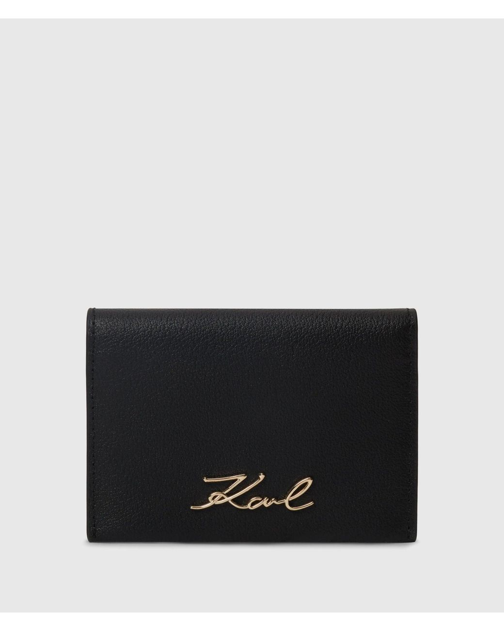 Karl Lagerfeld Black K/Signature Bi-Fold Cardholder