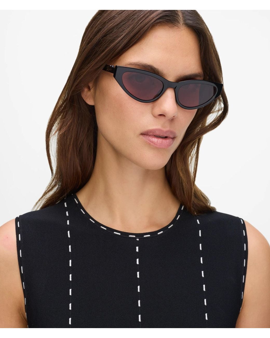 Karl Lagerfeld Pink Signature Cat-Eye Sunglasses