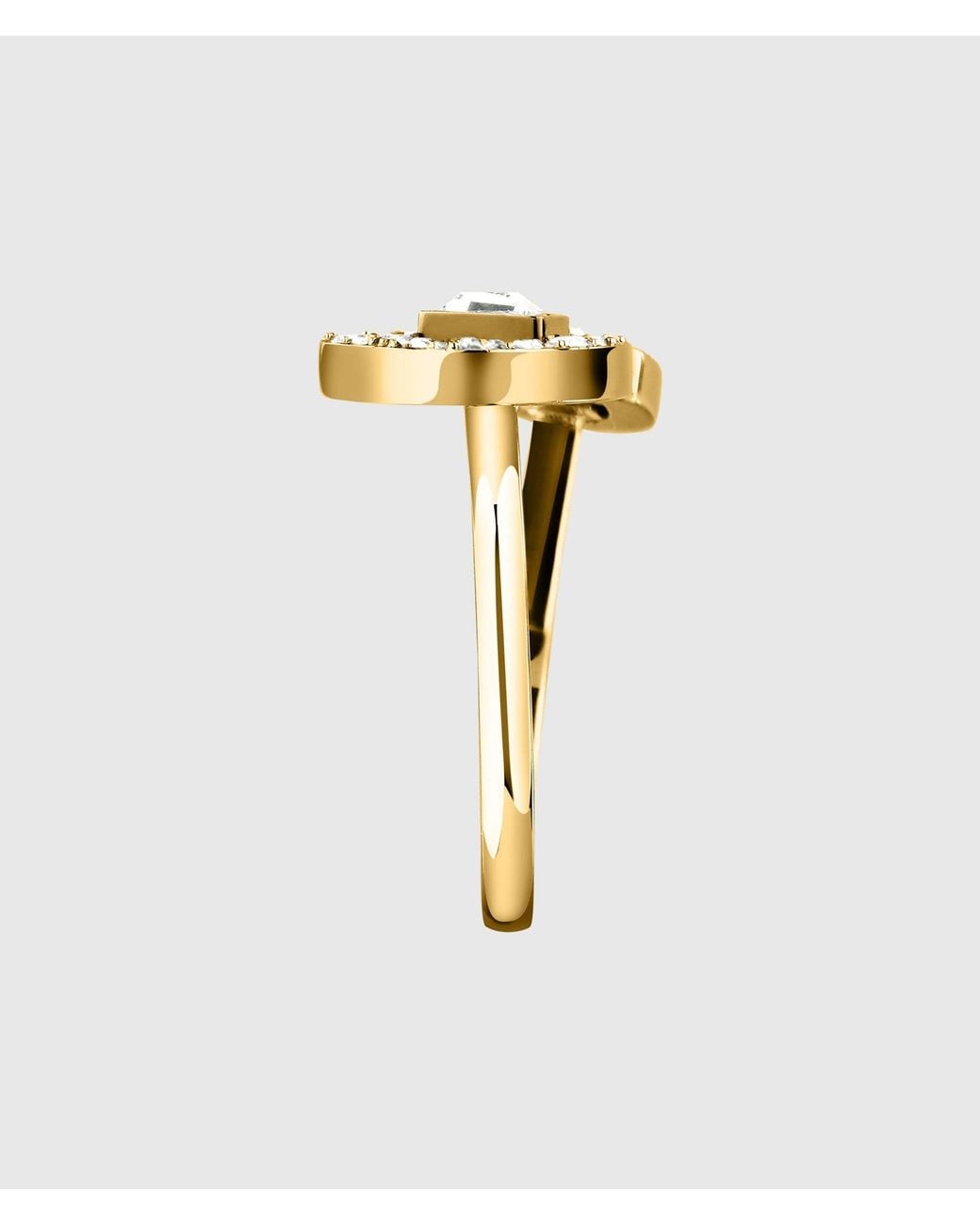 Karl Lagerfeld Metallic Double Heart Ring