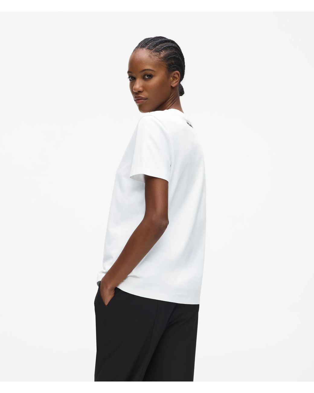 Karl Lagerfeld White Ikon Choupette T-Shirt