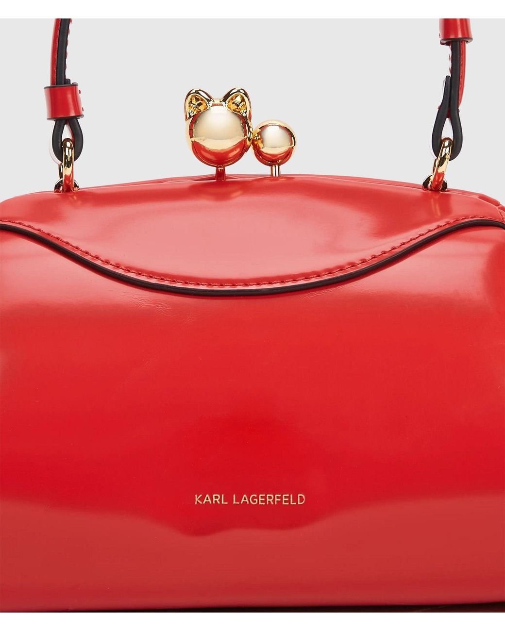 Karl Lagerfeld Red K/Bisous Kiss-Lock Bag