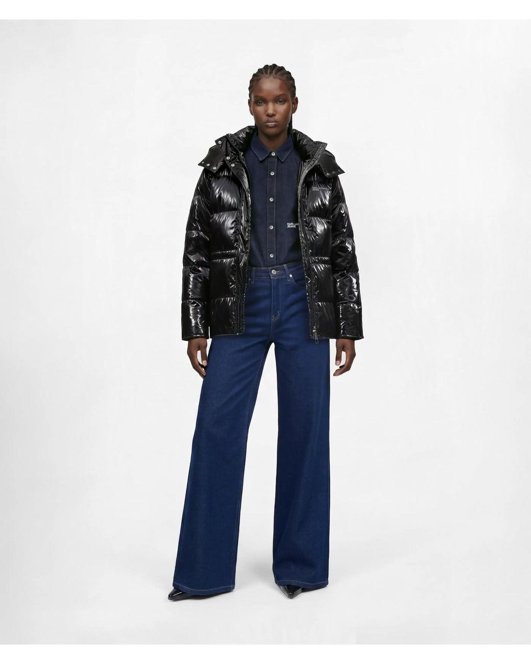 KL Jeans Black Shiny Puffer Jacket