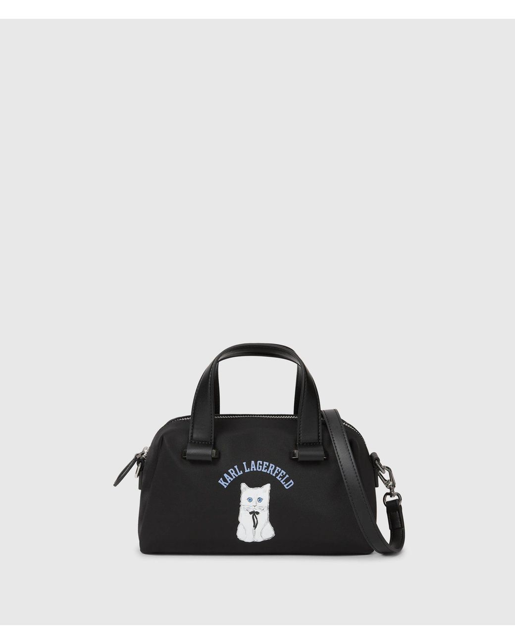 Karl Lagerfeld Black Ikon Choupette Small Satchel Bag