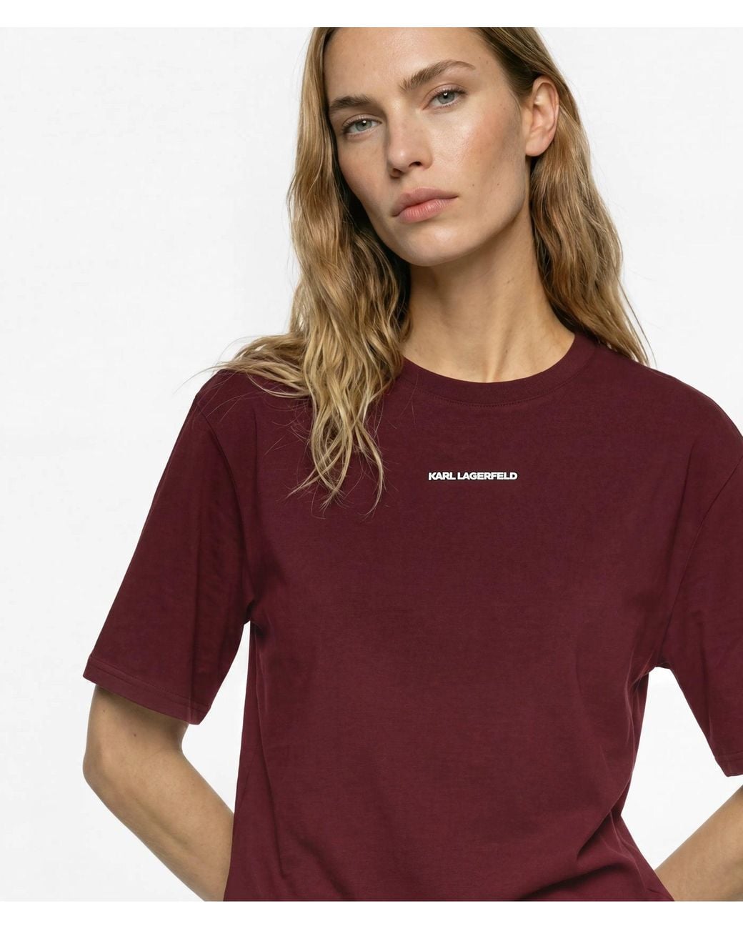 Karl Lagerfeld Red Logo Athleisure T-Shirt