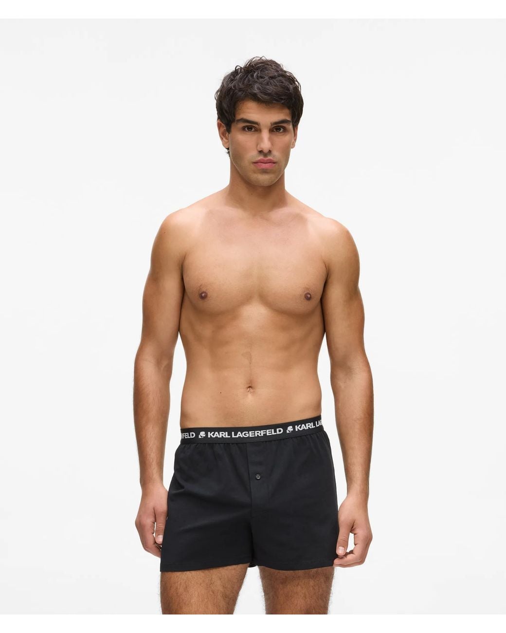 Karl Lagerfeld Black Jersey Boxer Shorts – 3-Pack for men
