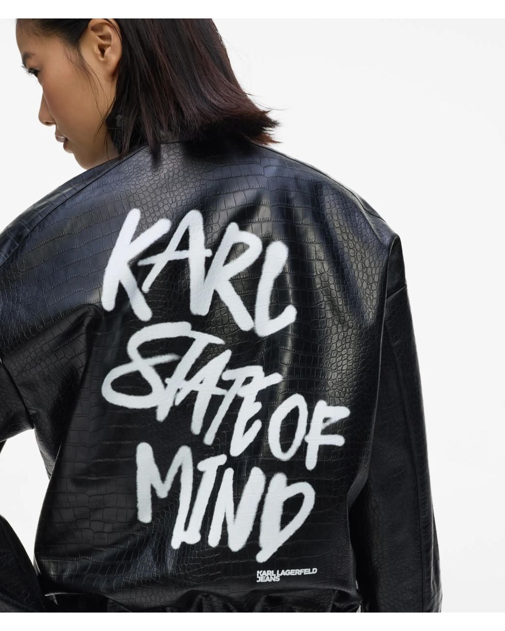 KL Jeans Black Karl Quote Bomber Jacket