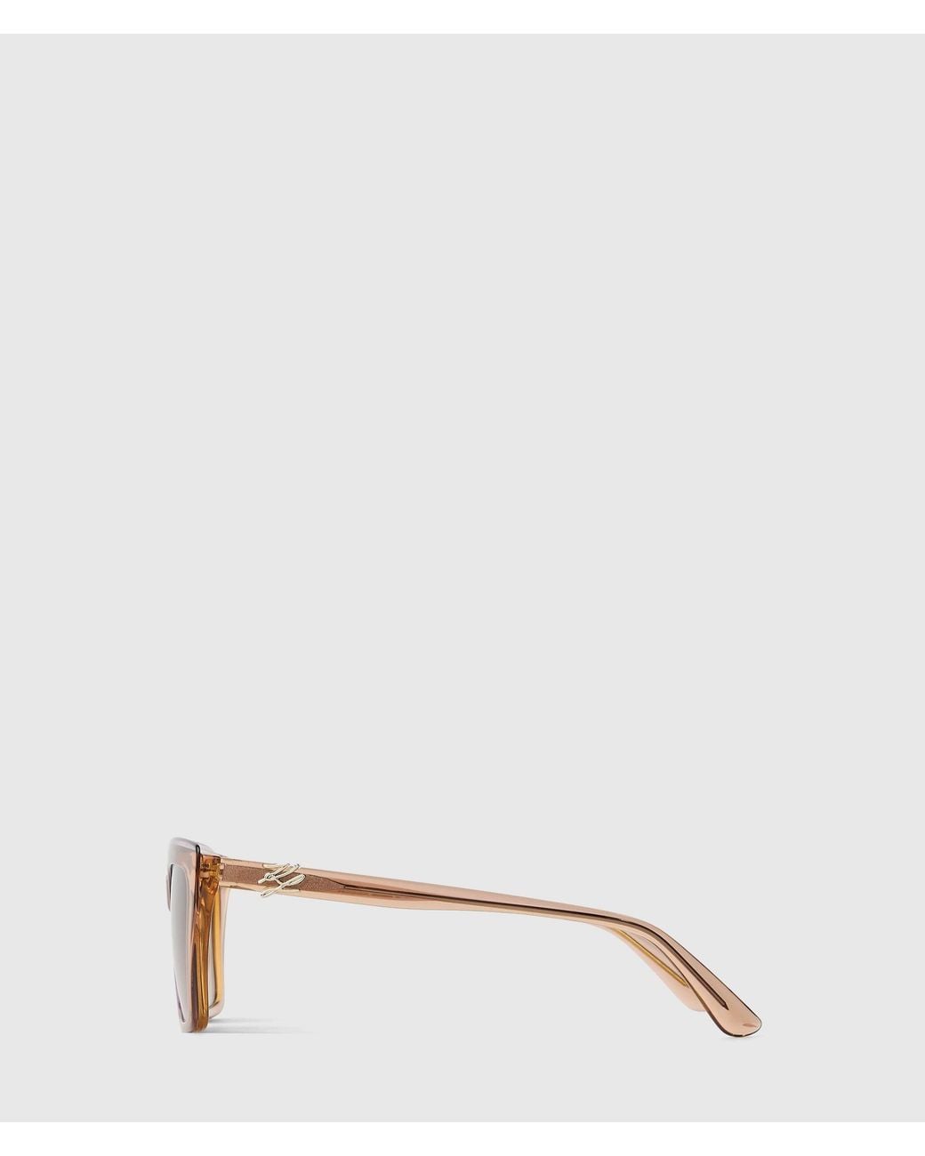 Karl Lagerfeld Pink Autograph Square Sunglasses
