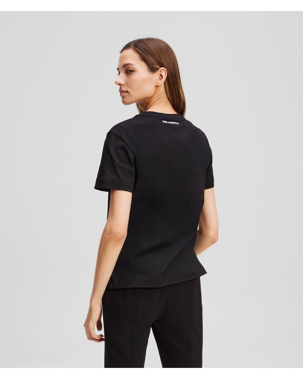 Karl Lagerfeld Black Ikon Sketch T-Shirt