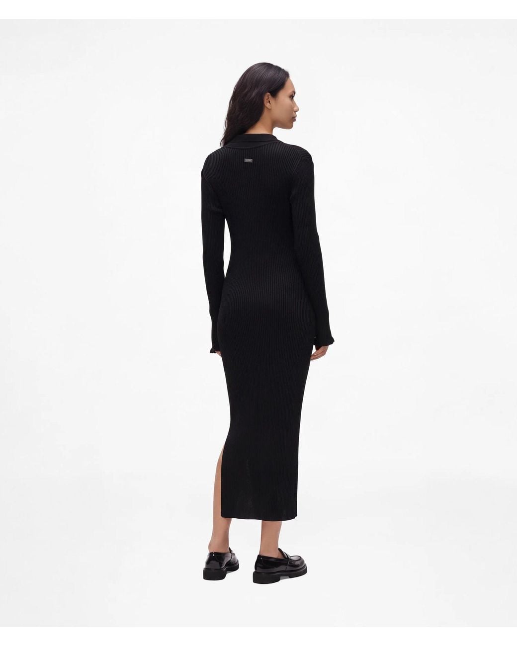 KL Jeans Black Long-Sleeved Polo Dress