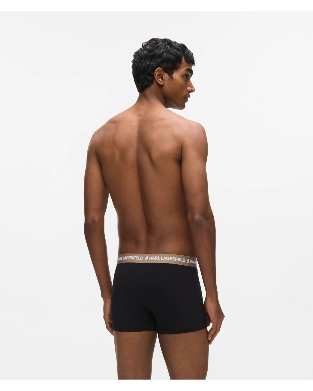 Karl Lagerfeld Black Contrast Waistband Trunks – 5-Pack for men