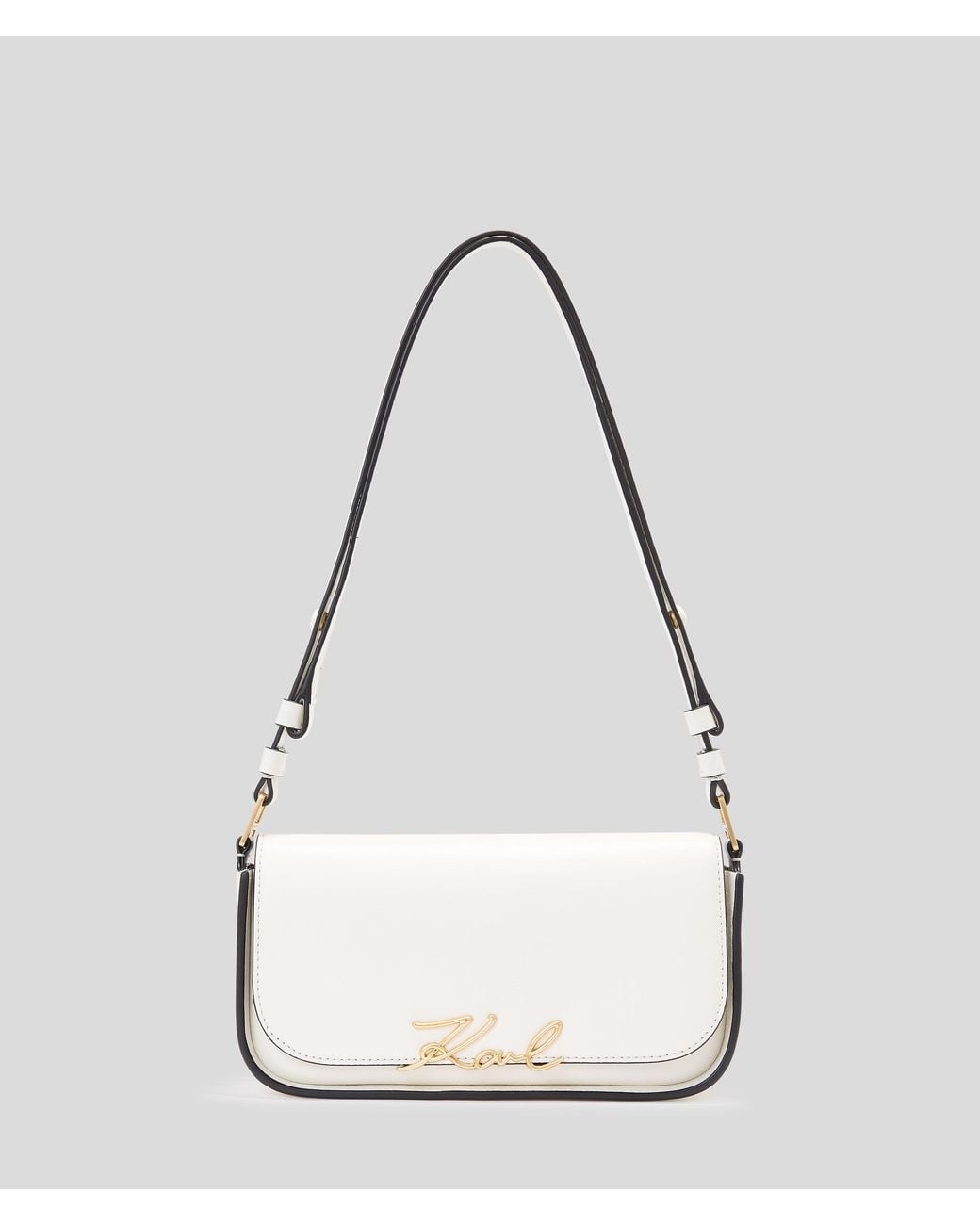Karl Lagerfeld Natural K/Signature Two-Way Crossbody Bag