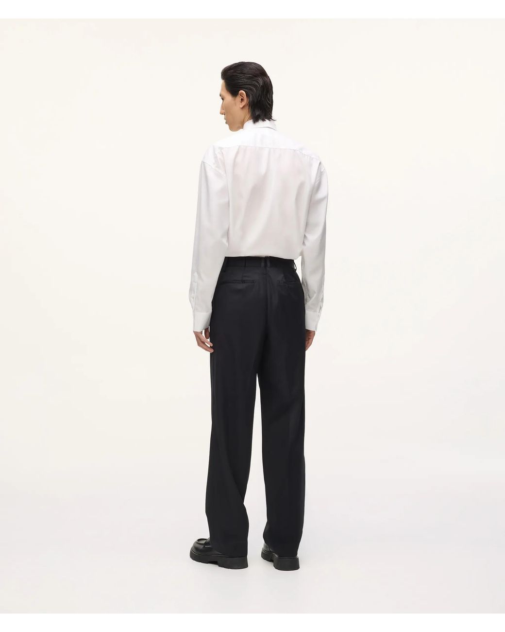 Karl Lagerfeld White Kl Studio Double Pleat Pants for men