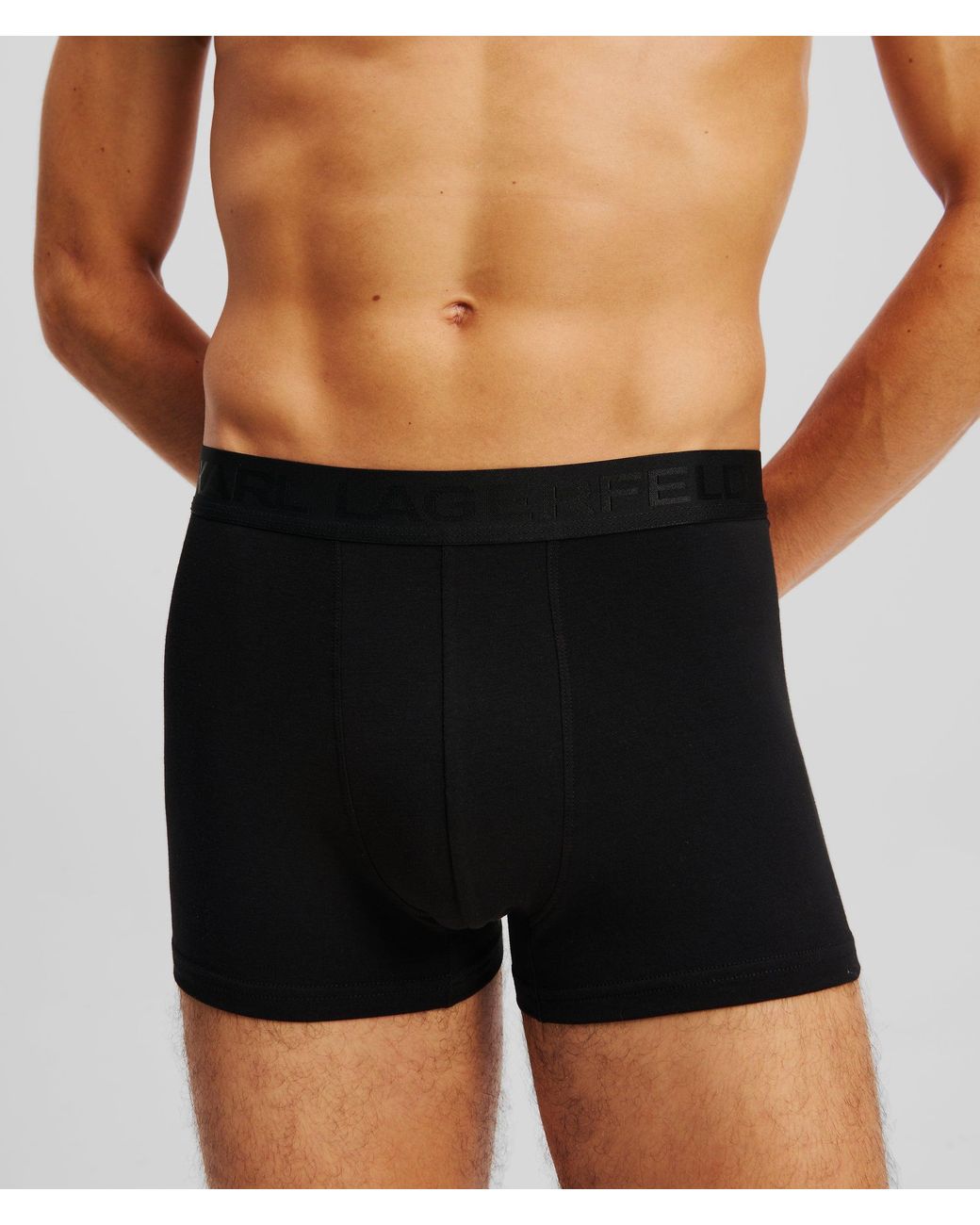 Karl Lagerfeld Black Tonal Logo Trunks – 3-Pack for men