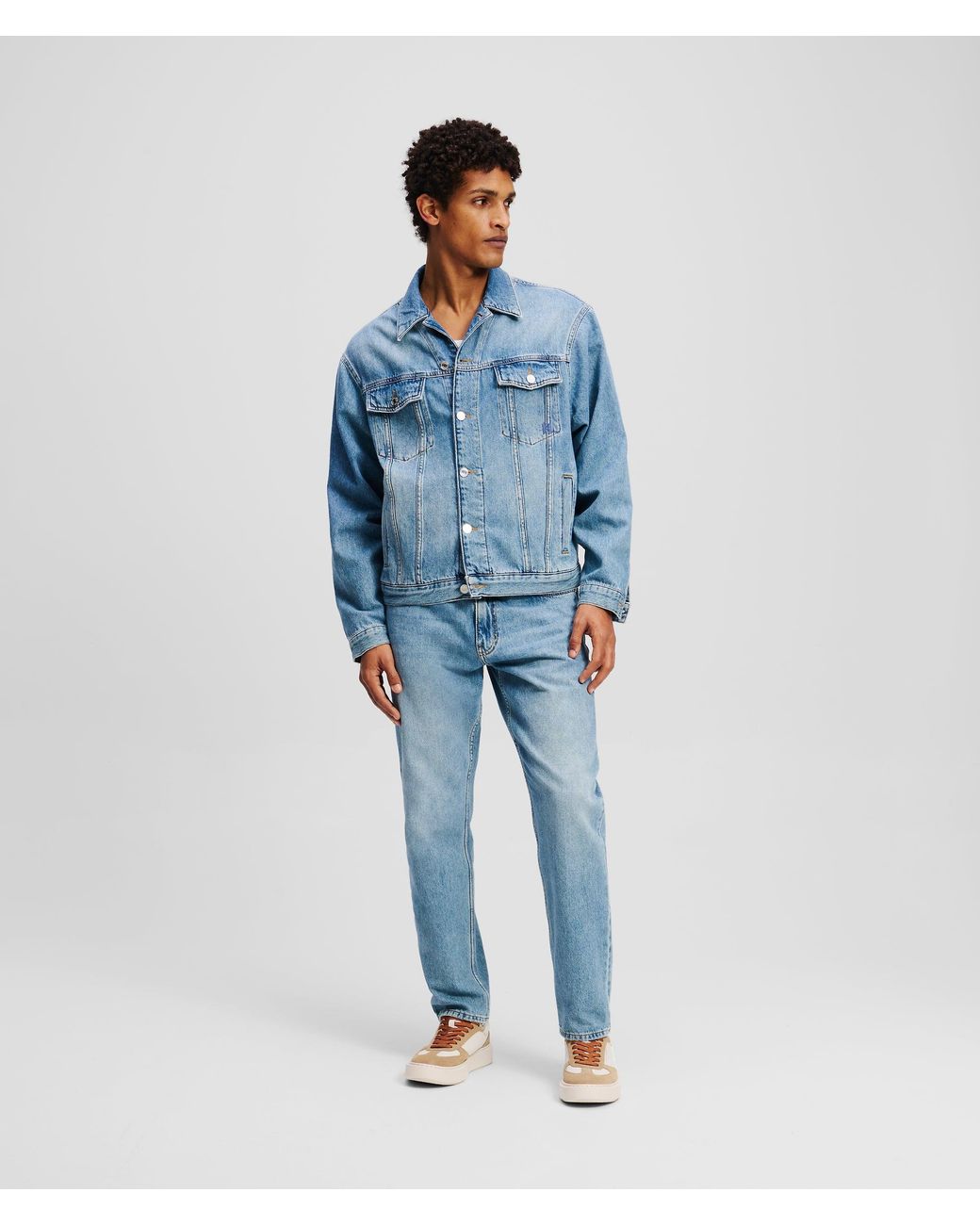 Karl Lagerfeld Blue Logo Tapered Jeans for men