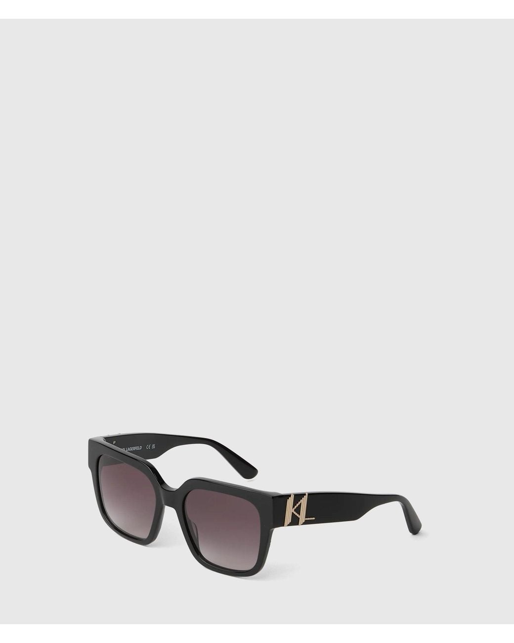 Karl Lagerfeld Black Monogram Square Sunglasses