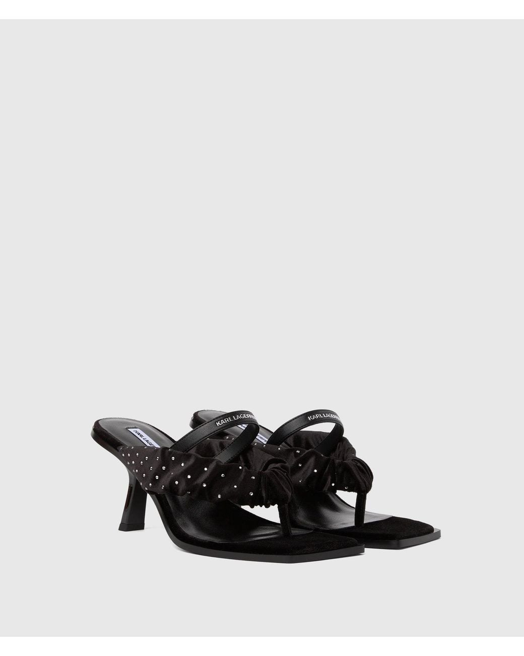 Karl Lagerfeld Black Karmel Heeled Sandals