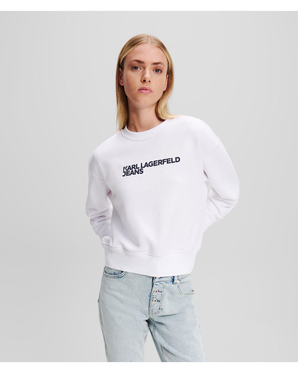 KL Jeans White Logo Sweatshirt
