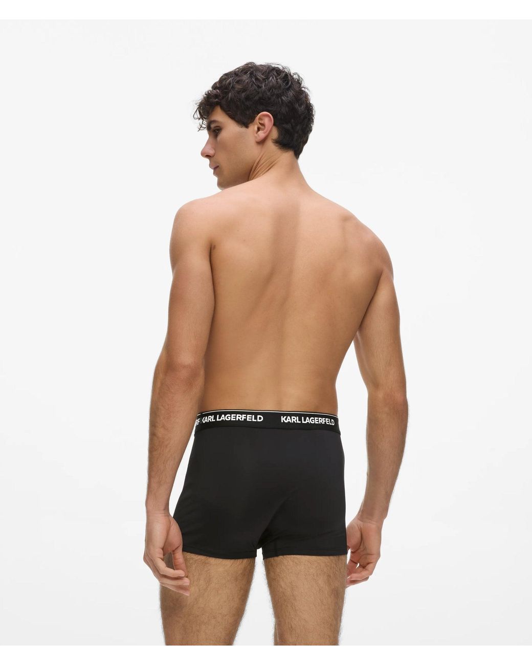 Karl Lagerfeld Black Logo Micro Trunks – 3-Pack for men