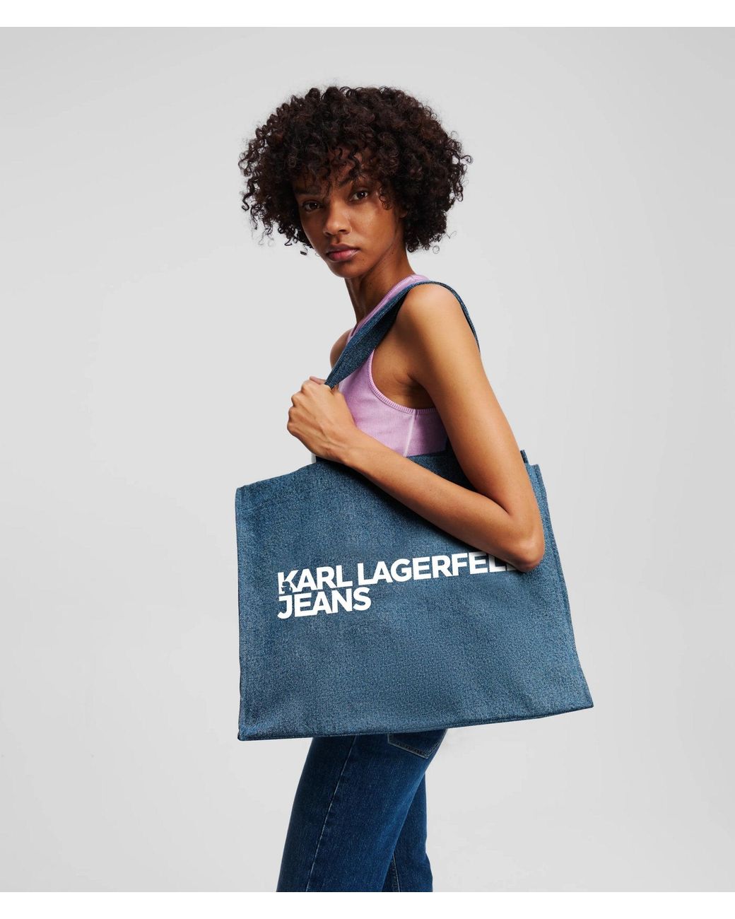 KL Jeans Blue Logo Denim Shopper