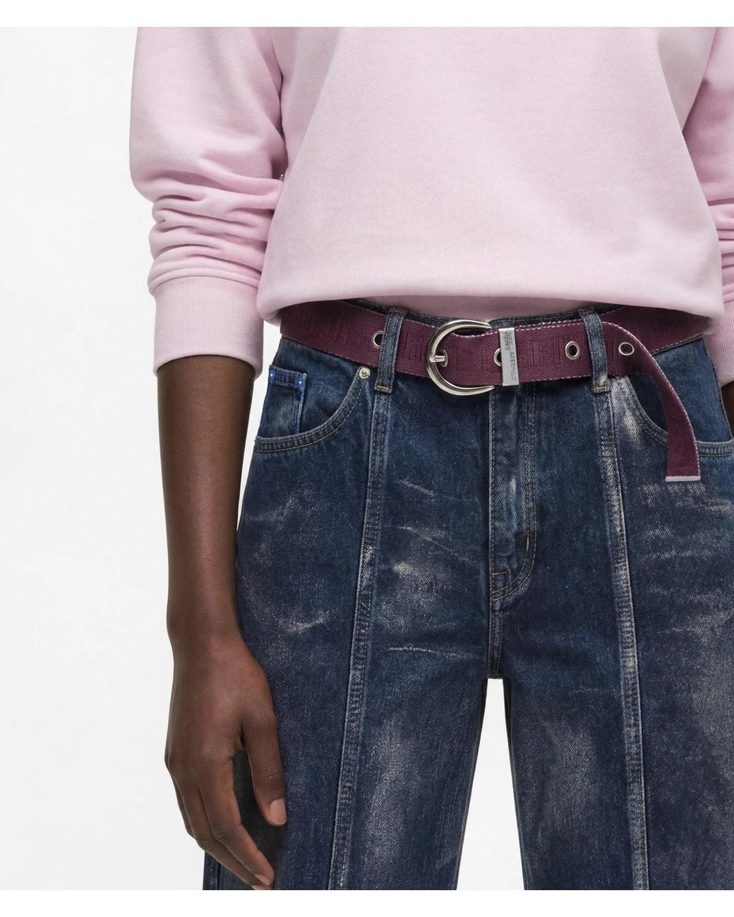 KL Jeans Purple Reversible Webbing Belt