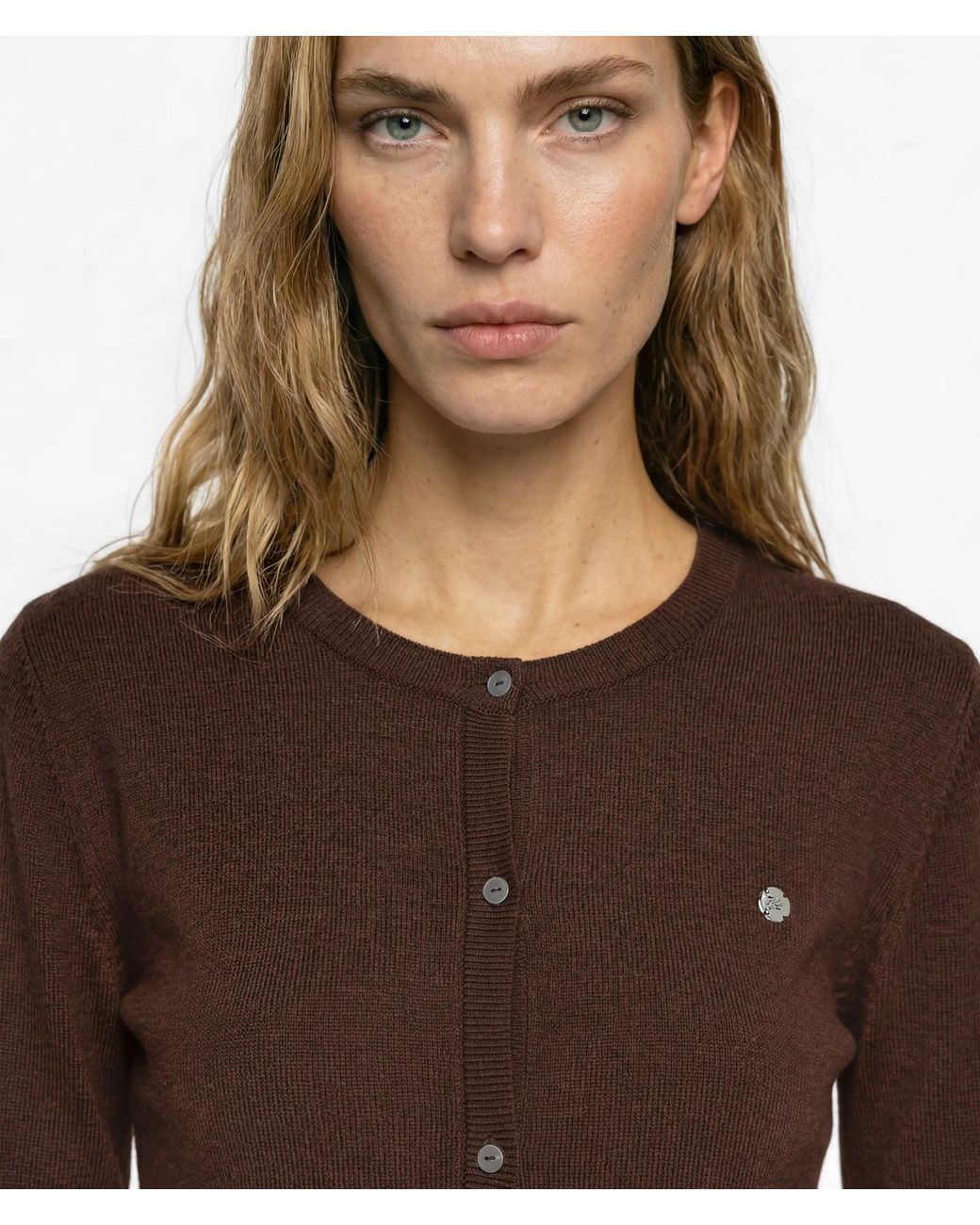 Karl Lagerfeld Brown Autograph Cashmere Blend Loungewear Cardigan