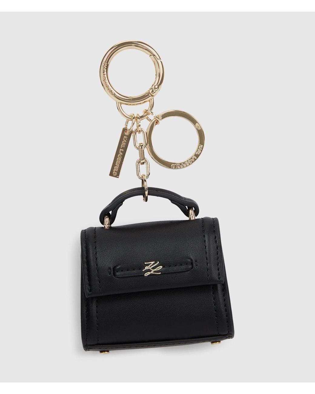 Karl Lagerfeld White K/Autograph Bag Keychain