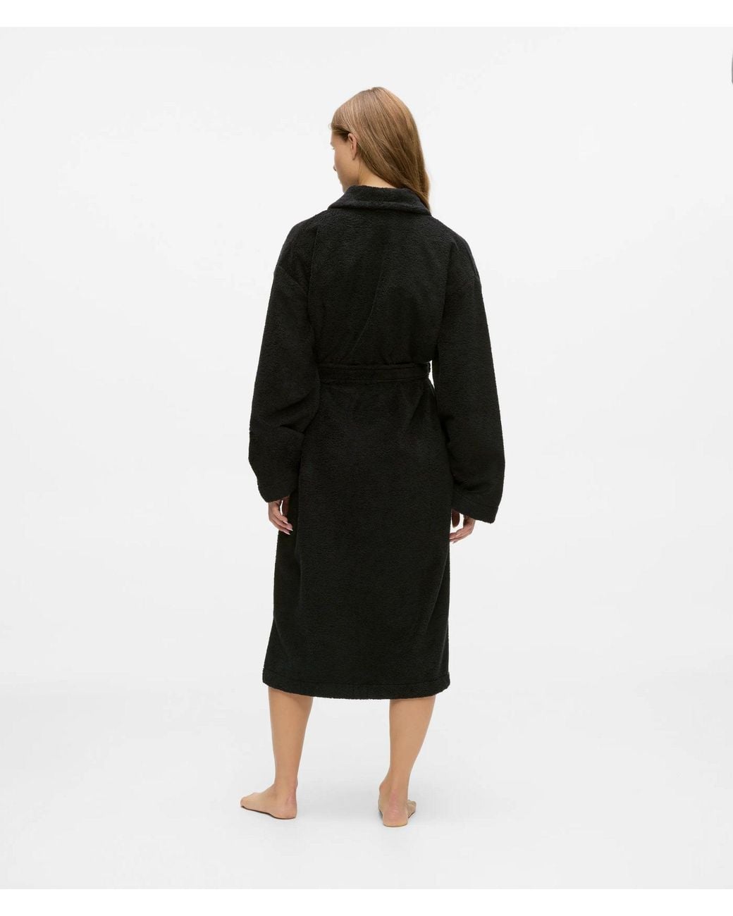 Karl Lagerfeld Black Terry Bathrobe